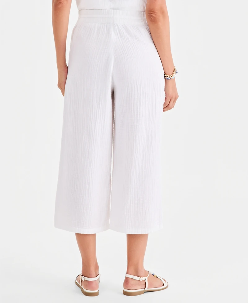 Style & Co Women's Cotton Gauze Pull-On Capri Pants, Macy's Exclusive