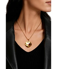 Retro Chic Garnet Pendant Necklace