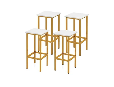 Slickblue Set of 4 Bar Stool 26" Chair with Metal Legs and Footrest