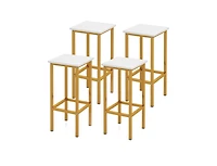 Slickblue Set of 4 Bar Stool 26" Chair with Metal Legs and Footrest