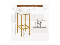 Slickblue Set of 4 Bar Stool 26" Chair with Metal Legs and Footrest