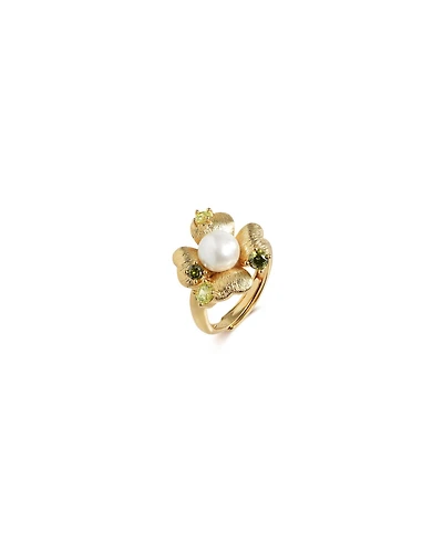 Retro Chic Garden Blossom Ring