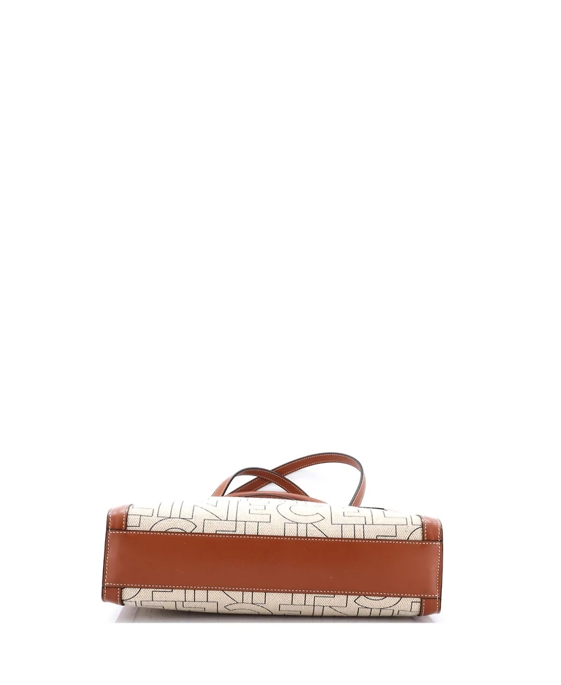 Pre-Owned Celine Small Vertical Cabas Tote Printed Canvas and Leather