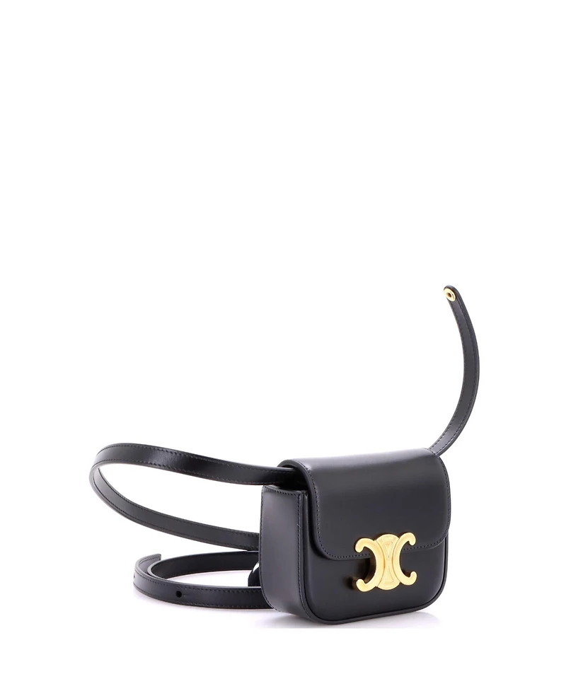 Pre-Owned Celine Mini Claude Shoulder Bag Triomphe Coated Canvas