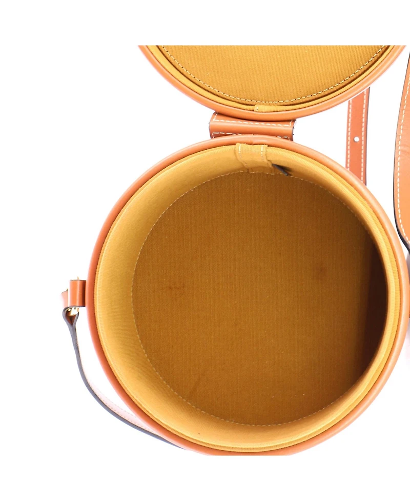 Pre-Owned Celine Medium Tambour Bag Triomphe Coated Canvas