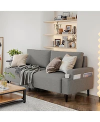 gaomon 80.7" Loveseat Sofa, Fabric Modern Sleeper Sofa Couch for Living Room, Cama, Solid Wood Frame, Easy to Install