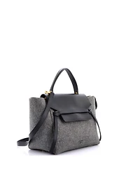 Pre-Owned Celine Mini Belt Bag Felt and Leather