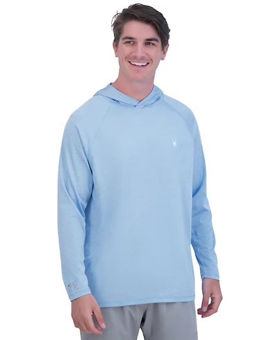 Spyder Men's Hooded Raglan Long-Sleeve Upf 50+ Rashguard