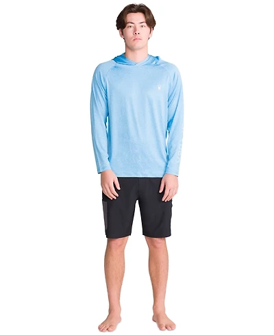 Spyder Men's Hooded Raglan Long-Sleeve Upf 50+ Rashguard