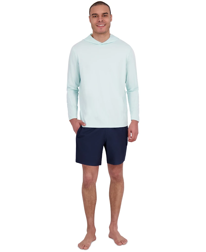 Spyder Men's Long Sleeve Textured Rashguard Swim Hoodie