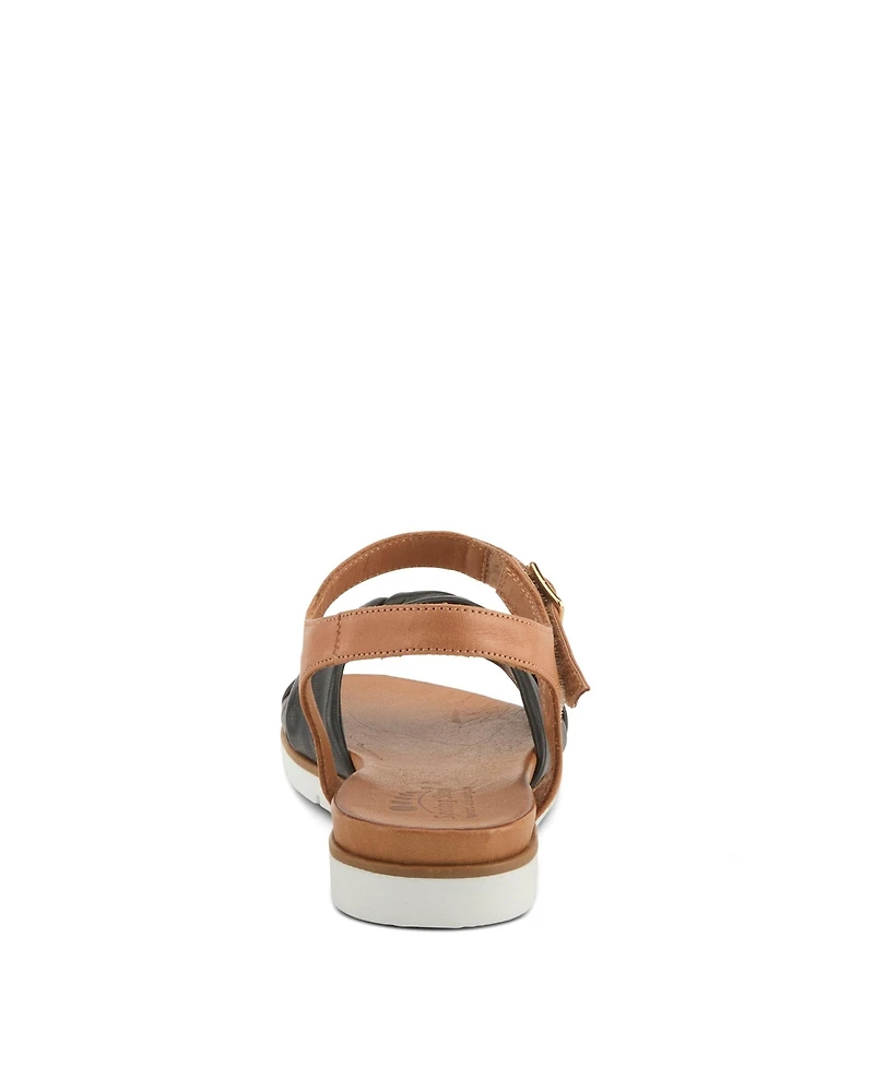 Spring Step Nihira Women's Flat Sandal with Tubular Leather Upper