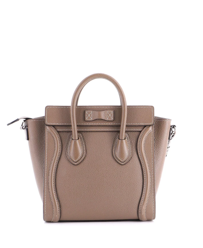 Pre-Owned Celine Nano Luggage Bag Grainy Leather