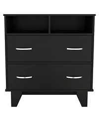 flynama Modern 4 Drawer Dresser Mdf Cabinet with Wheels for Bedroom Living Room Entryway