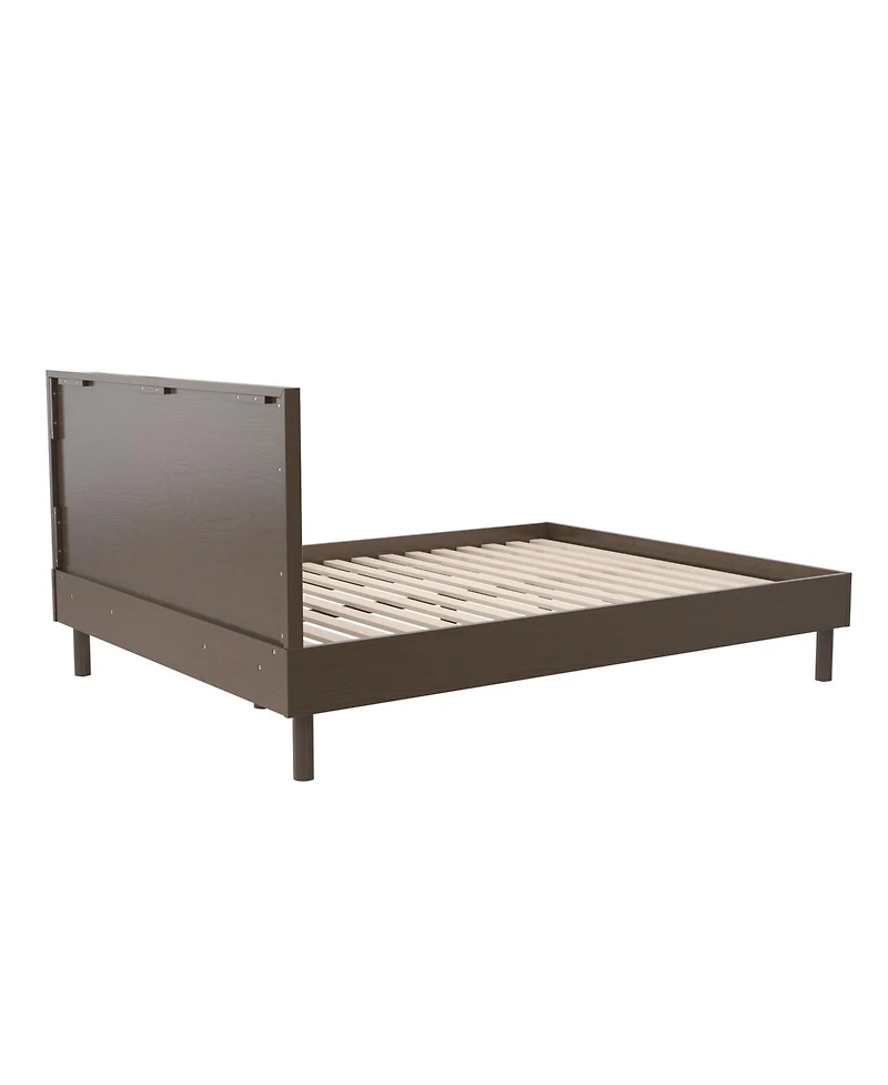 Flynama Upholstered Wood Headboard Modern Minimalist 40.5 inch Tall with Wooden Trim