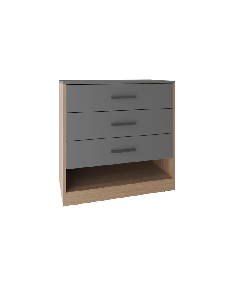 flynama Modern 6 Drawer Dresser Engineered Wood Cabinet Handle Free for Bedroom Living Room Closet