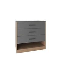 flynama Modern 6 Drawer Dresser Engineered Wood Cabinet Handle Free for Bedroom Living Room Closet