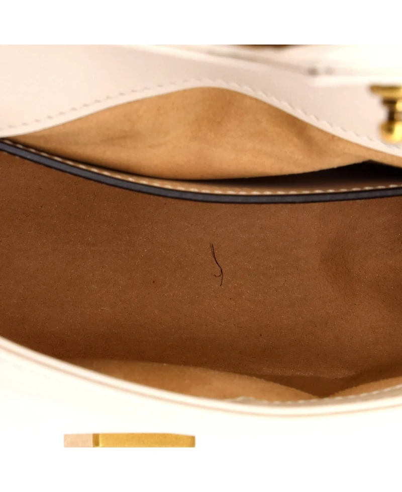 Pre-Owned Gucci Mini Gg Marmont Top Handle Flap Bag Matelasse Leather