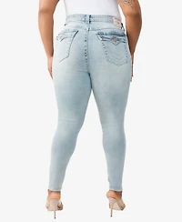 True Religion Plus Mid-Rise Skinny Big T-Flap Jeans
