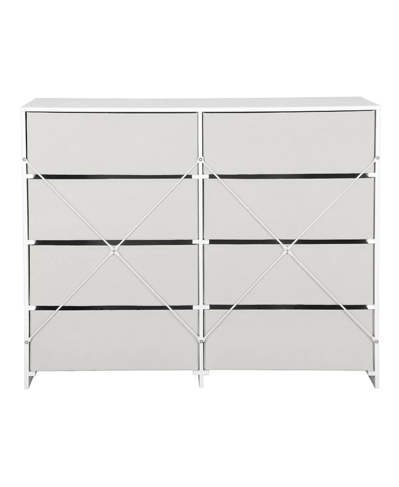flynama Modern 4 Drawer Dresser Mdf Cabinet with Wheels for Bedroom Living Room Entryway