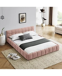 flynama Chenille Grounded Bed Frame Headboard