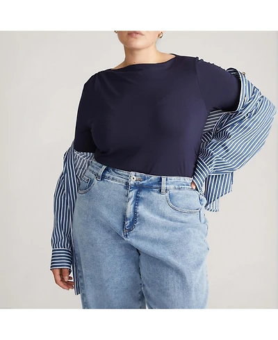 Universal Standard Women's Louise Short Sleeve Liquid Jersey Top