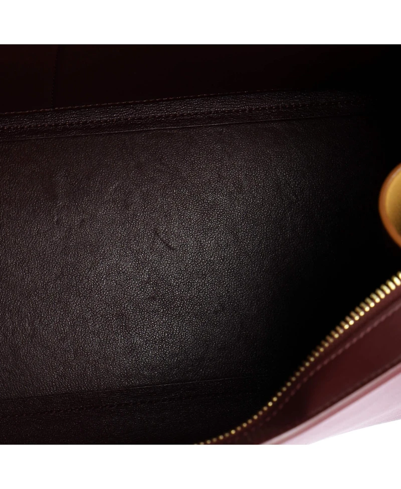 Pre-Owned Celine Small Bicolor Trapeze Bag Leather