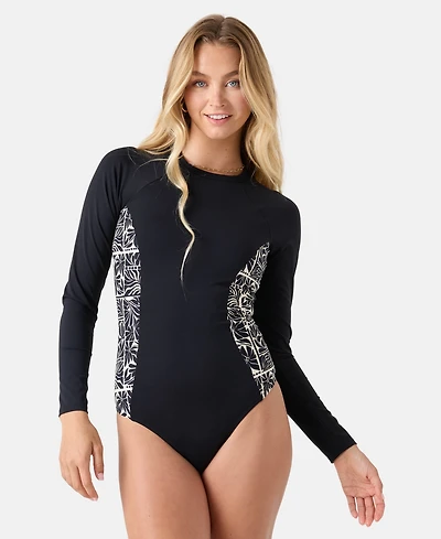 Roxy Women's Geometric Flower Printed One-Piece Swimsuit