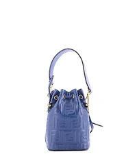 Pre-Owned Fendi Mini Mon Tresor Bucket Bag Zucca Embossed Leather