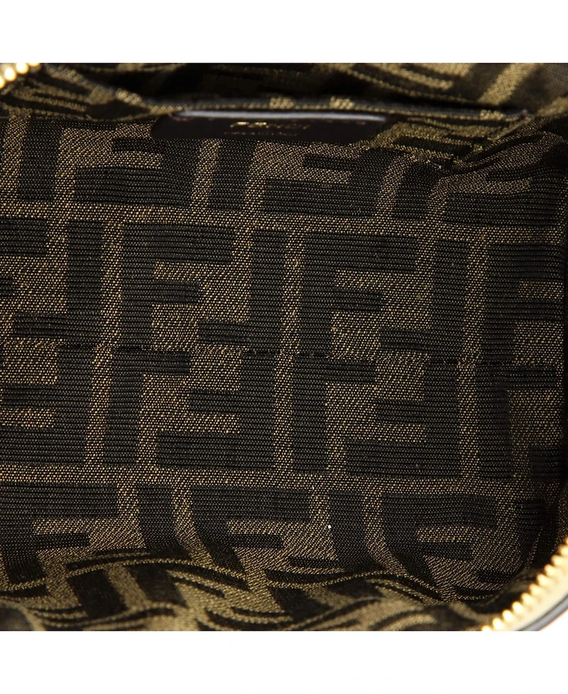 Pre-Owned Fendi Mini Logo By The Way Top Handle Bag Embossed Leather
