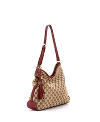 Pre-Owned Gucci Medium Marrakech Hobo Gg Canvas