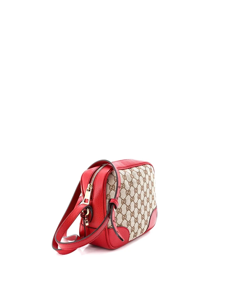 Pre-Owned Gucci Mini Bree Disco Crossbody Bag Gg Canvas with Leather