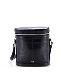 Pre-Owned Celine Vertical Zip Messenger Embossed Leather