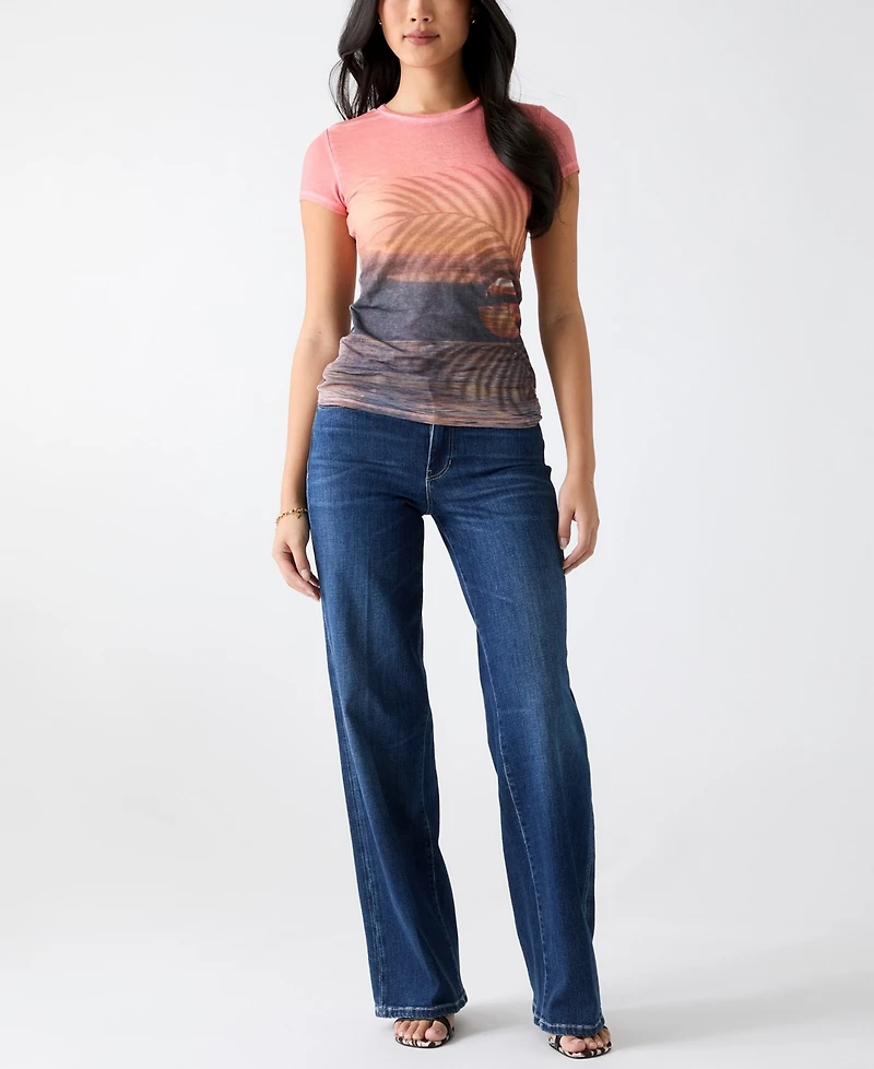 Guess Women's Short-Sleeve Crew Neck T-Shirt