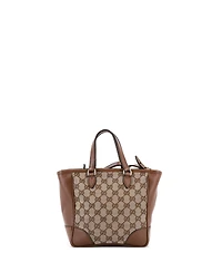 Pre-Owned Gucci Small Bree Convertible Tote Gg Canvas with Leather