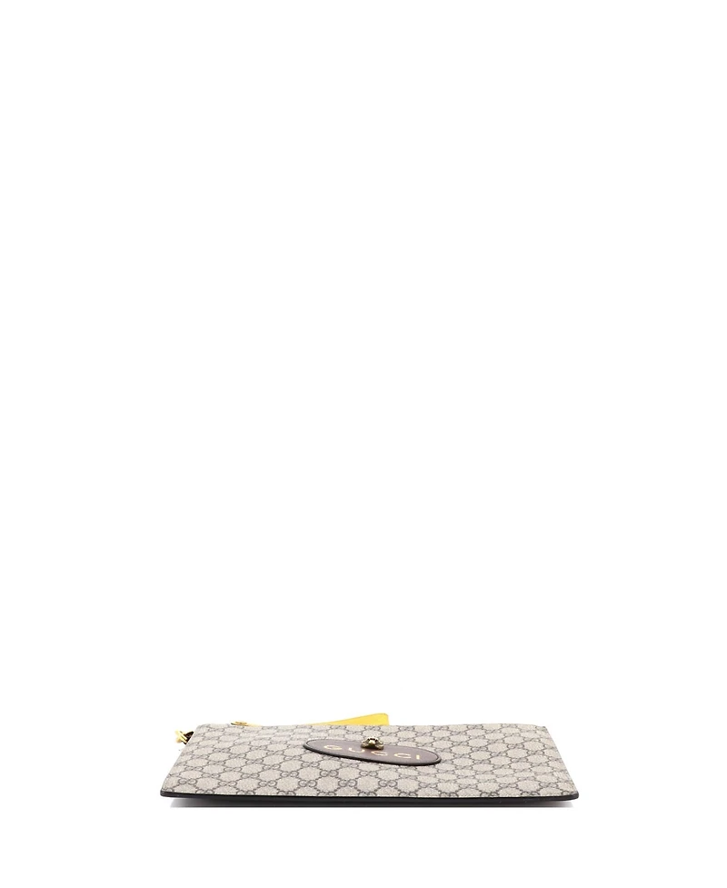 Pre-Owned Gucci Neo Vintage Wristlet Pouch Gg Coated Canvas