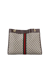 Pre-Owned Gucci Large Rajah Chain Tote Gg Coated Canvas