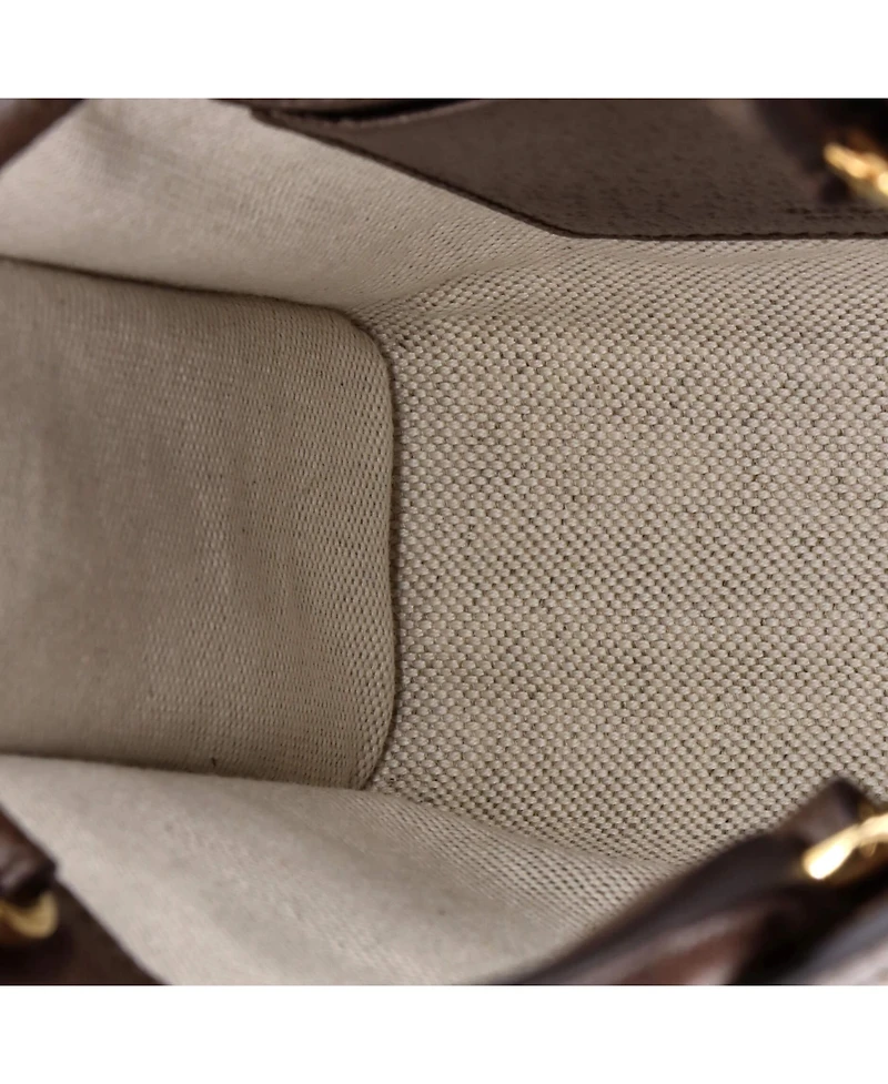 Pre-Owned Gucci Super Mini Ophidia Convertible Tote Gg Coated Canvas