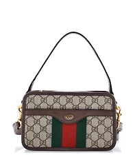 Pre-Owned Gucci Small Ophidia Top Handle Camera Bag Gg Coated Canvas