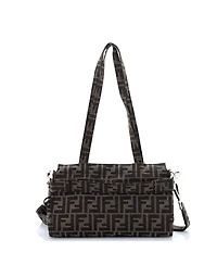 Pre-Owned Fendi x Frgmt Foldable Baguette Bag Zucca Canvas