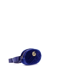 Pre-Owned Gucci Gg Marmont Belt Bag Matelasse Velvet