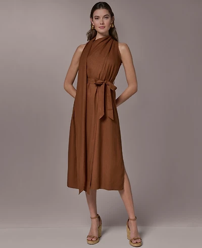 Donna Karan New York Women's Self-Tie A-Line Dress