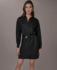 Donna Karan New York Women's Long-Sleeve Belted Dress