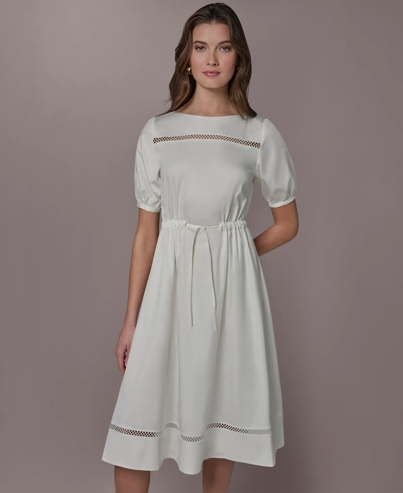 Donna Karan New York Women's Short-Sleeve A-Line Dress