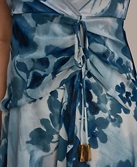 Donna Karan New York Women's Faux Wrap A-Line Dress