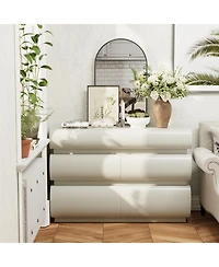 flynama Traditional 5 Drawer Dresser Finish Sturdy Construction for Bedroom Living Room Storage