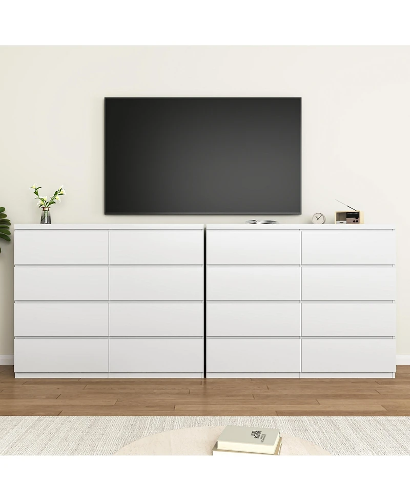 flynama 7 Drawer Dresser with Drawer Dividers Wood for Bedroom Organized Storage