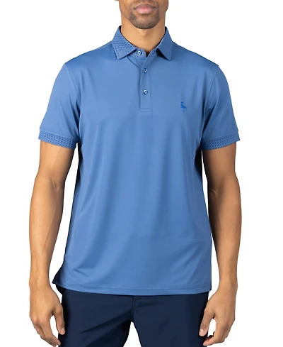 Tailorbyrd Men's Micro Perforated Performance Short Sleeve Polo
