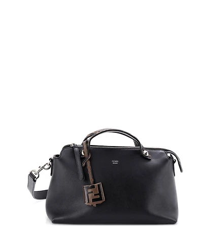 Pre-Owned Fendi Small By The Way Satchel Leather with Zucca Embossed Detail
