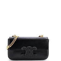 Pre-Owned Celine Small Triomphe Chain Shoulder Bag Leather