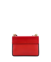 Pre-Owned Fendi Medium Kan I F Shoulder Bag Leather with Zucca Embossed Detail